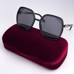 SALE! NEW Gucci GG0890S 001 Black Grey Square Oversized Women Sunglasses